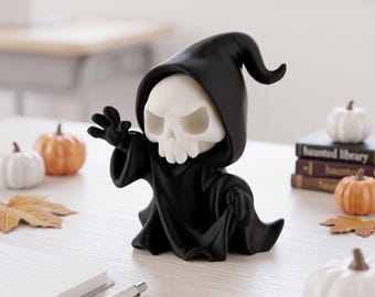 Estatueta da Morte - Decoração de mesa de Halloween impressa em 3D, enfeites assustadores para prateleiras e presente de outono.