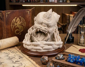 Cyclops Rage Dice Tower – Chained Monster Roller for RPG Gaming Decor