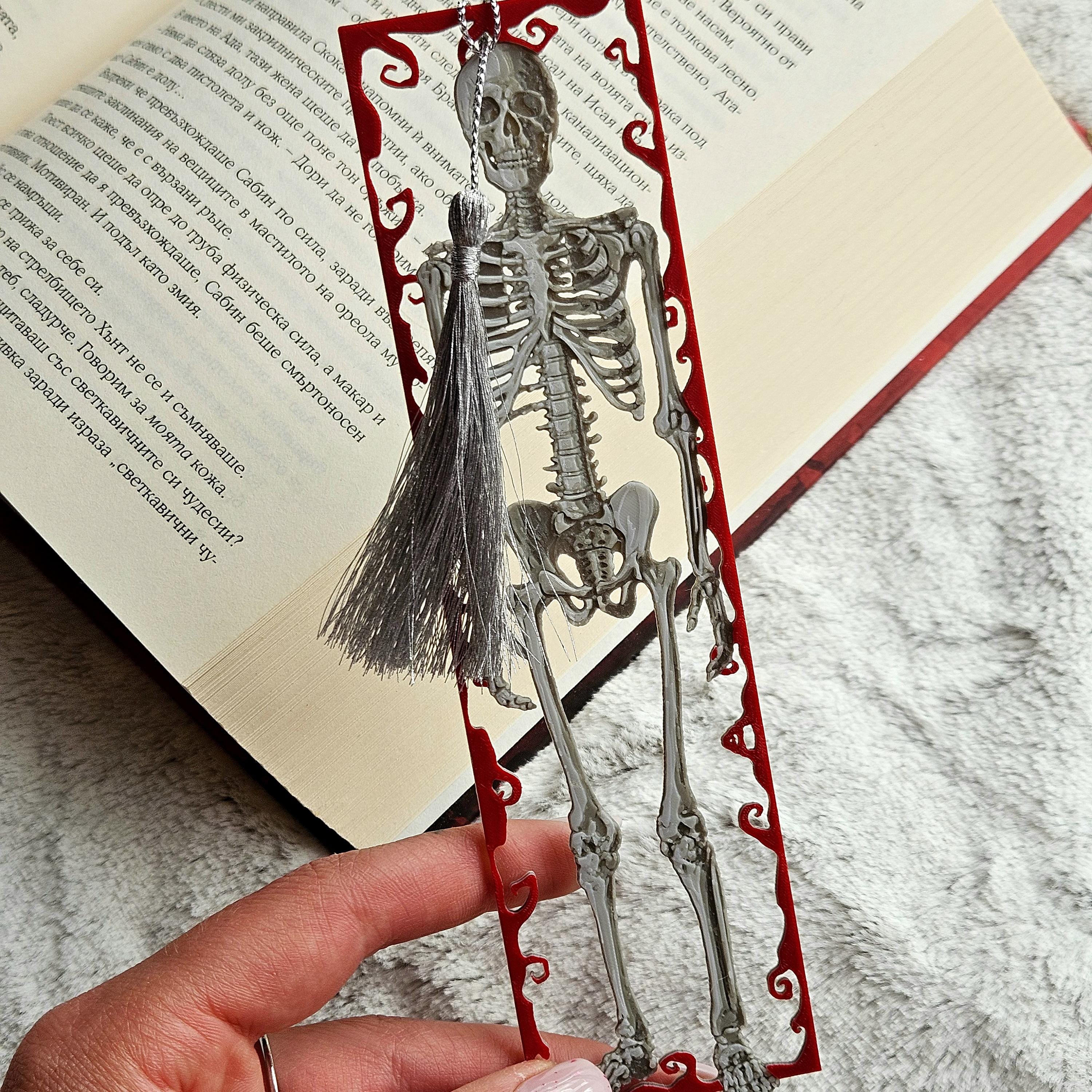 Scientology Bookmark Gothic Skeleton Bookmark With Red Swirl Frame & Silver Tassel - Etsy