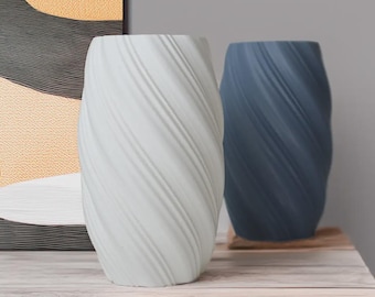 3D Printed Sculptural Vase – Modern Organic Decor for Dried Flowers