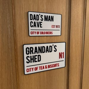 Personalised London Street Sign | Custom Name Sign | Wedding, New Home or Funny Gift | Father&#39;s Day, Couples, Family, All-Weather Plaque