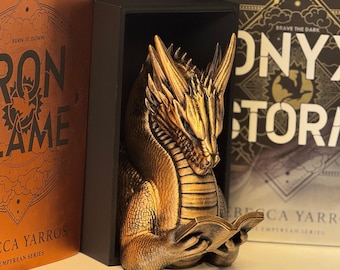 Cantinho de Leitura com Dragão e Suporte para Livros | Decoração Fantástica Pintada à Mão