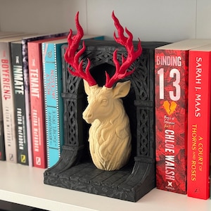 Antlers of Ember Book Nook | Stag Deer Forest Scene | Throne of Glass Inspired | Fantasy Shelf Insert | Woodland Book Nook Gift for Readers