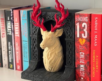 Stag Deer Book Nook | Throne of Glass Inspired, Fantasy Shelf Insert