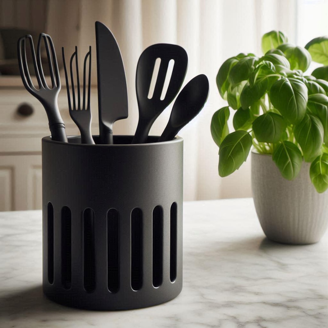 Contemporary Utensil Holder | Decorative Kitchen Organizer | Custom ...