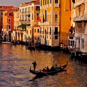 Photo de Venise Italie, impression dart du Grand Canal, Photo dItalie, décor italien, cadeau dItalie, impression dart de gondole, photo de voyage italienne, photo de Venise image 1