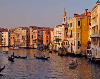 Venice Italy photo, Grand Canal print, Gondola art print, Italy photography, Venice gift, Italy wall decor, Venice Italy fine art print