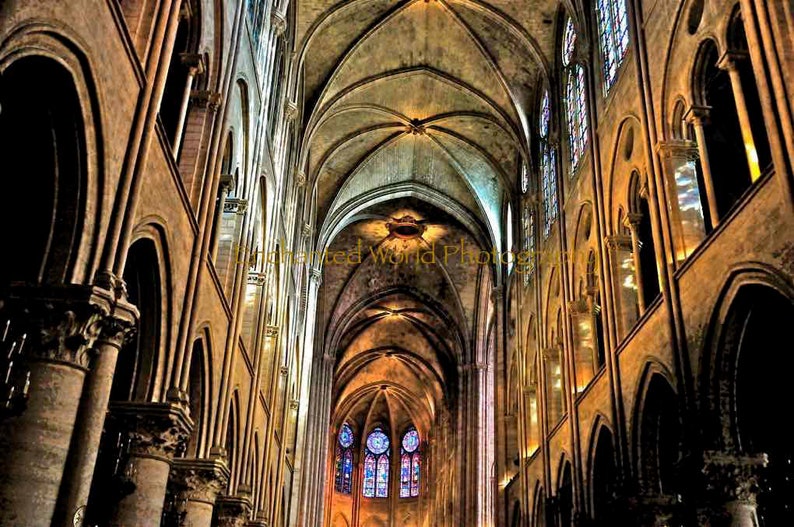 travel photography Canvas photograph famous cathedrals French photography Notre Dame Cathedral Paris photographs religious shrines