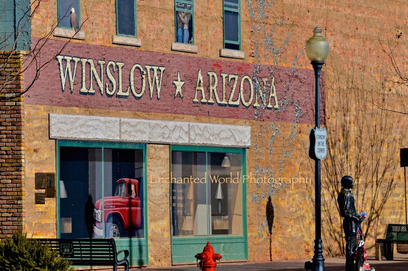 Route 66 photo, Americana, Winslow Arizona print, Iconic America, Arizona photography, Nostalgia photo, The Mother Road image 1