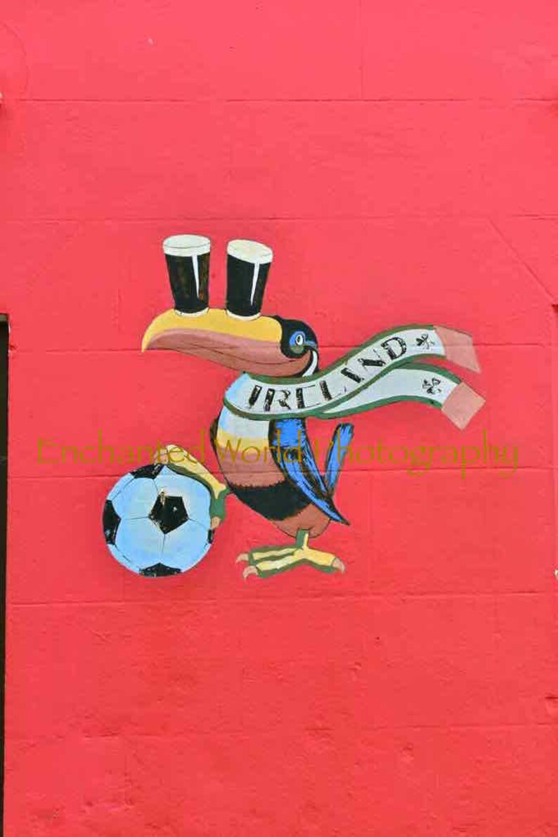 Guinness art print, Pub art, Sports art, Ireland gift, Soccer lover gift, bar decor, Game room decor, photo of Ireland, Irish pub print image 1