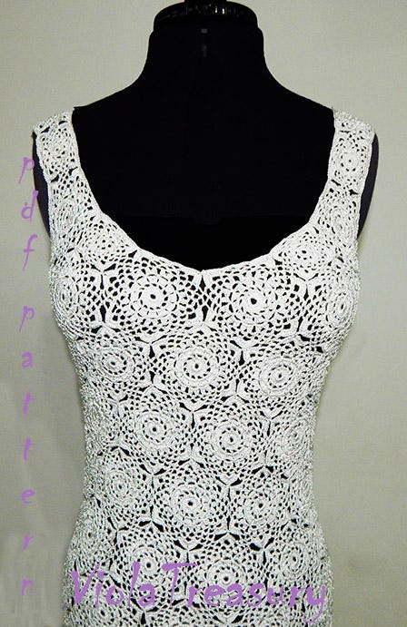 Crochet Pattern Elegant Wedding Dress, Open Back, Lacelike Alternative ...