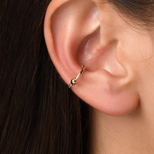 Ear Cuff Gold, Statement Earring, Ear Wrap, No Piercing Needed, Fake Conch Piercing, Clip on Earrings