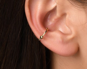 Ear Cuff Gold, Pendiente llamativo, Envoltura para la oreja, No se necesita perforación, Perforación de caracola falsa, Clip en pendientes