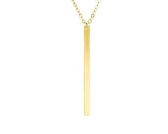 Dainty Bar Necklace, Tiny Bar Necklace, Skinny Vertical Bar Necklace, Gold Bar Necklace