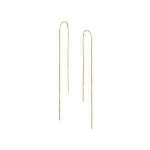 Chain Earrings Threader Double Piercing Link, Minimalist Long Ear Snake