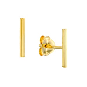 Gold Bar Stud Earrings, Small Earrings, Tiny Stud Earrings, Minimalist Jewelry, Dainty Bar Earrings, Dainty Line Studs