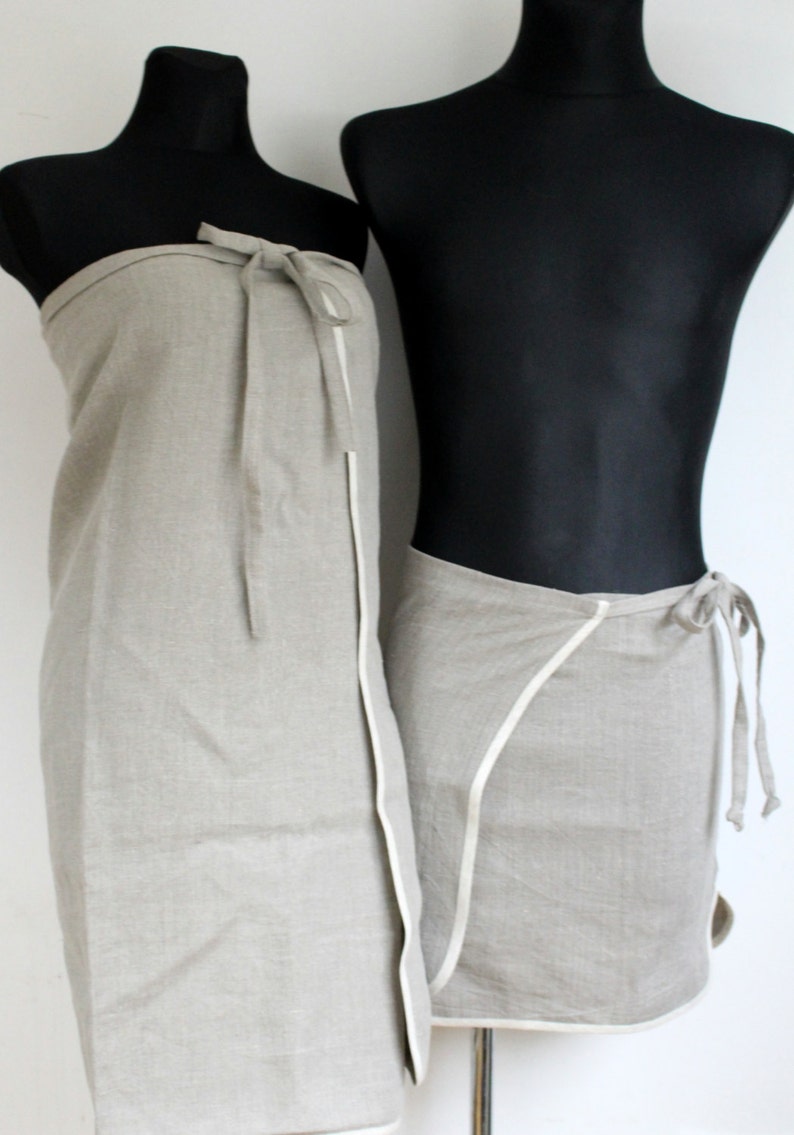 Sauna Organic Linen Dress for Woman Natural Linen Bath Dress Etsy