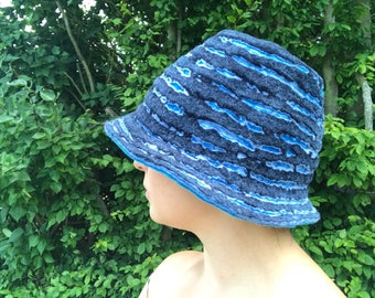 Cappello da sauna unisex blu saunahut Pronto per la spedizione