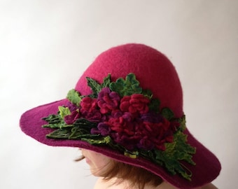 Spring mood purple pink sauna hat