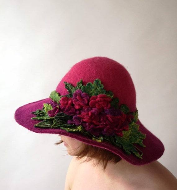 春気分の紫ピンクのサウナハット - Etsy 日本