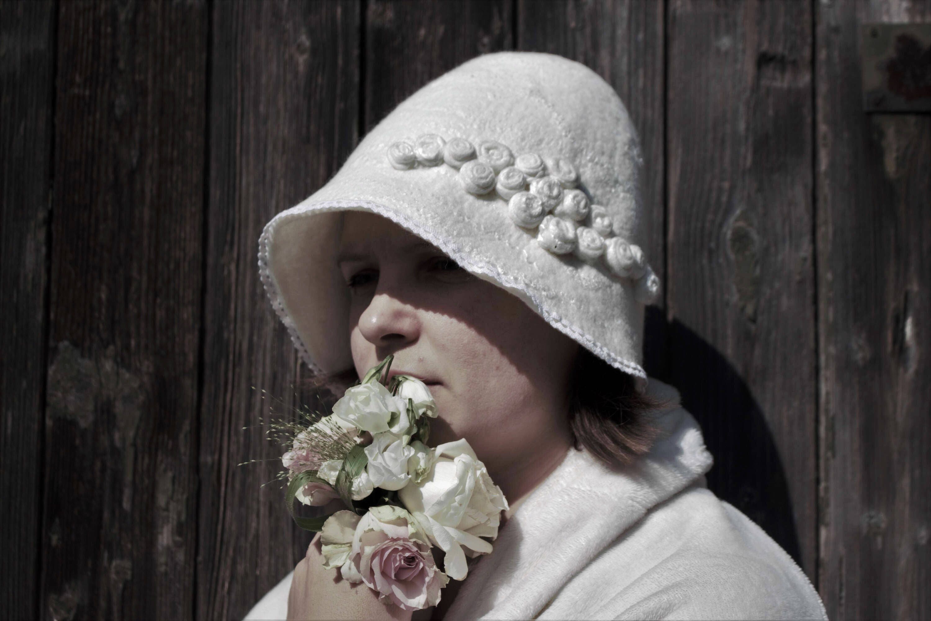 Woman Felted Hat Banya Cap Hat 