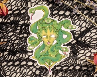 Mythical sticker - Medusa Pop - Eco Sticker - Waterproof