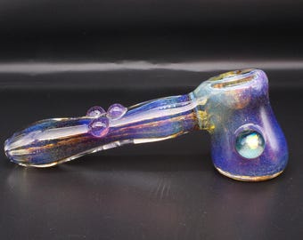Heady Hammer hand pipe / Color changing glass / Opal Marble
