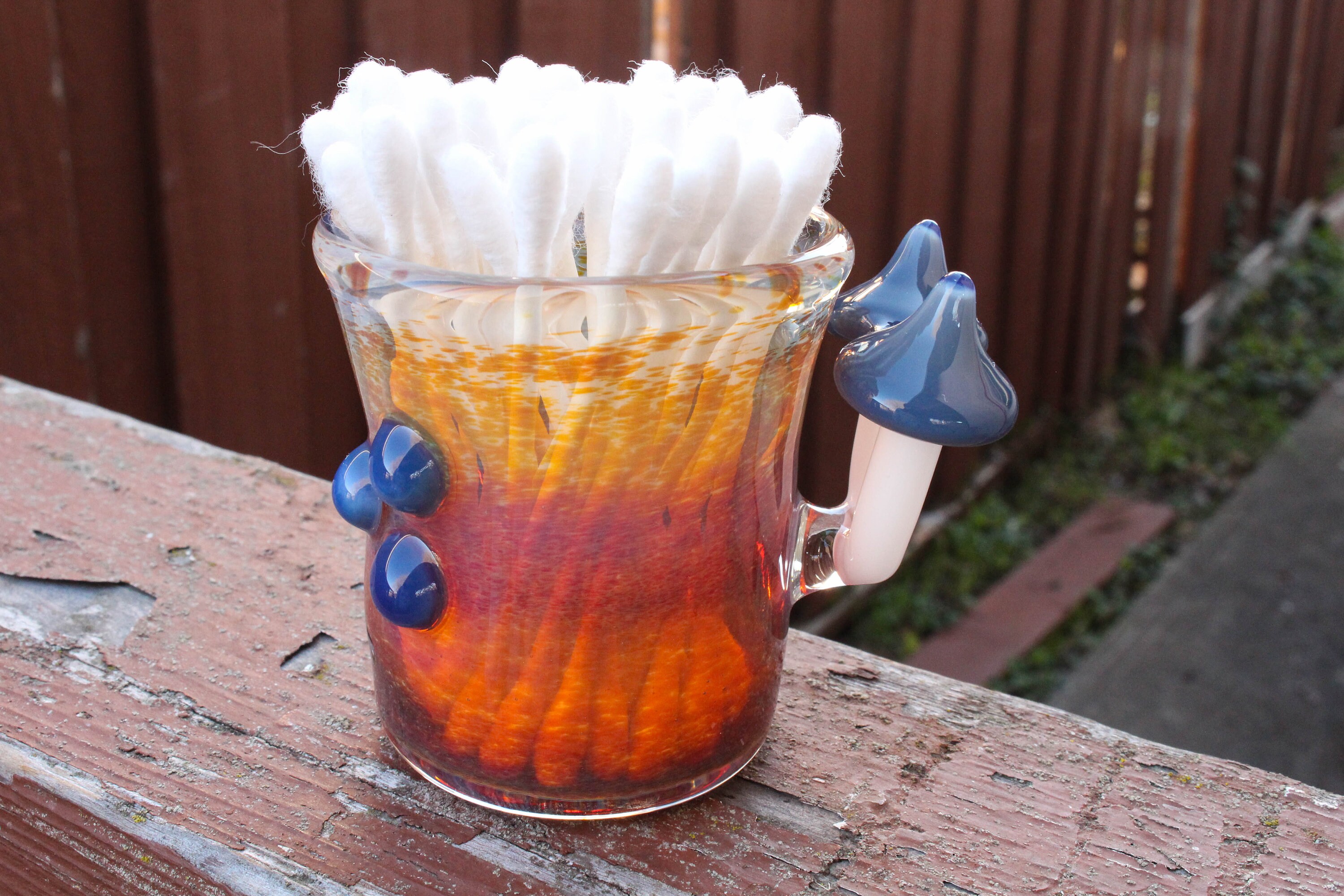 QTip Holder / Heady dab qtip holder with marbles and Etsy