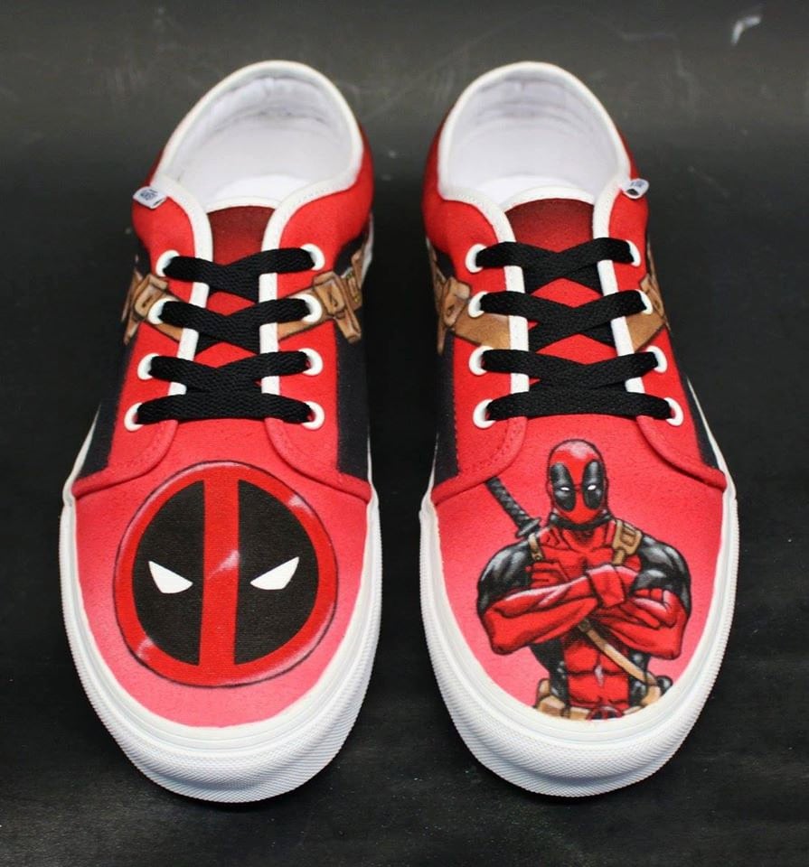 daar ben ik het mee eens Dekking verkiezen Custom Airbrushed Shoes vans: Deadpool - Etsy