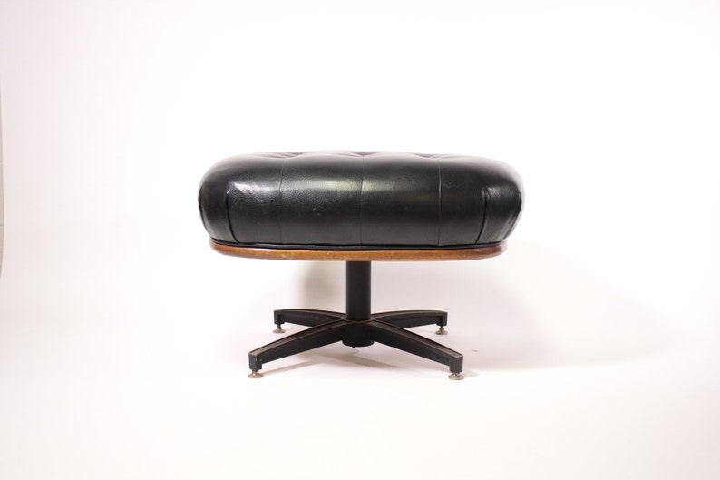 Heywood Wakefield swivel ottoman mid century modern