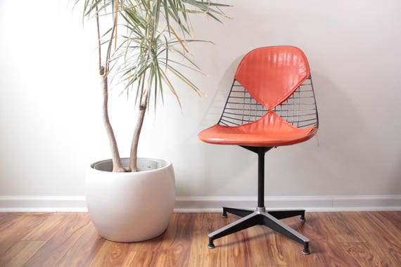 Eames Herman Miller Wire Chair With Bikini Cover Early Model Etsy