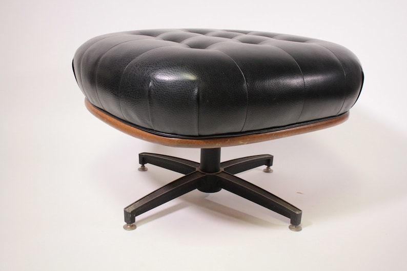 Heywood Wakefield swivel ottoman mid century modern
