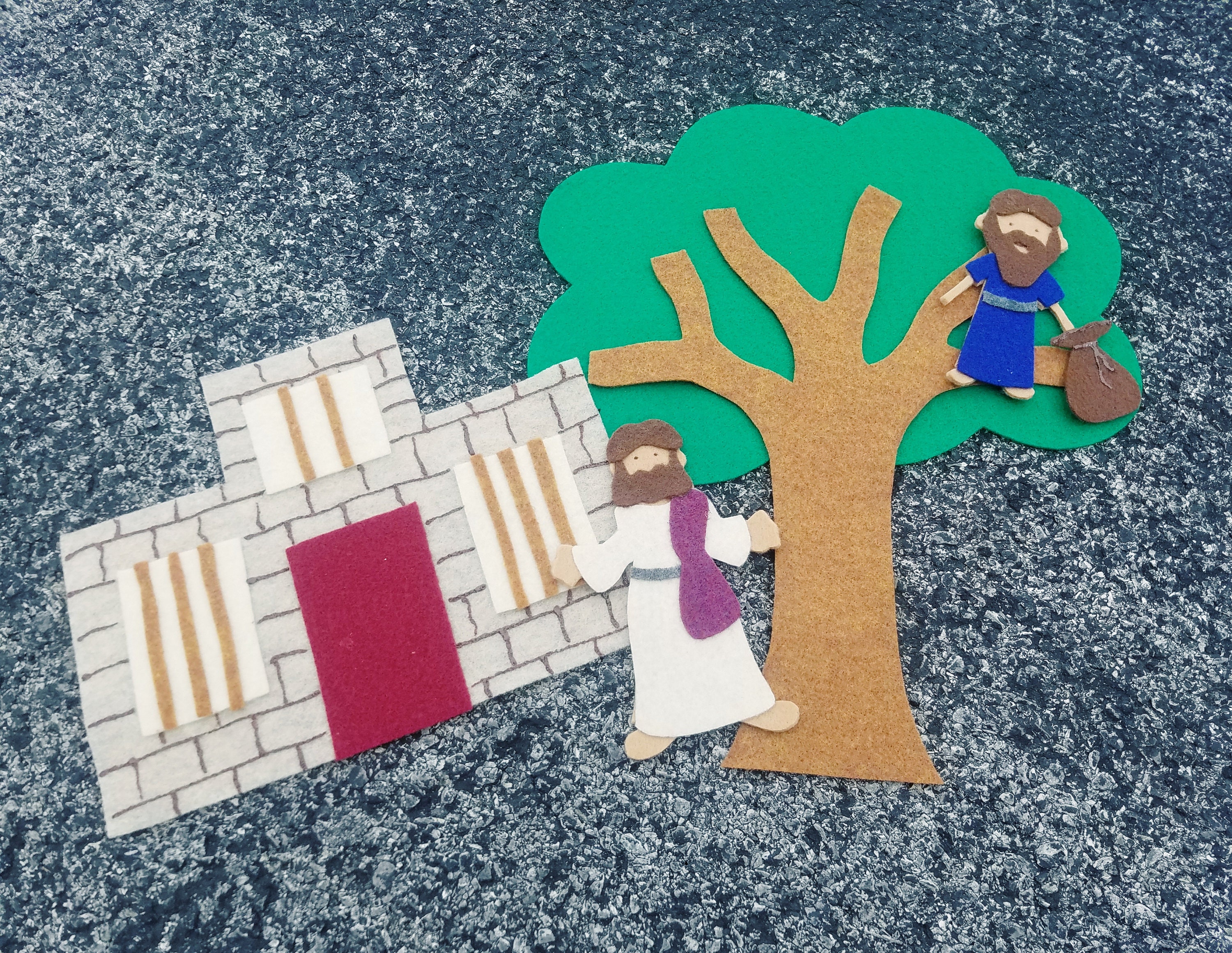 Zacchaeus Bible Story Felt Set/bible Felt Storyboard/sunday Etsy