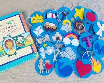 Jesus Storybook Bible Children's Jesse Tree Felt Ornaments**Corresponds with Jesus Storybook Bible**Advent/Christmas/Jesse Tree Felt