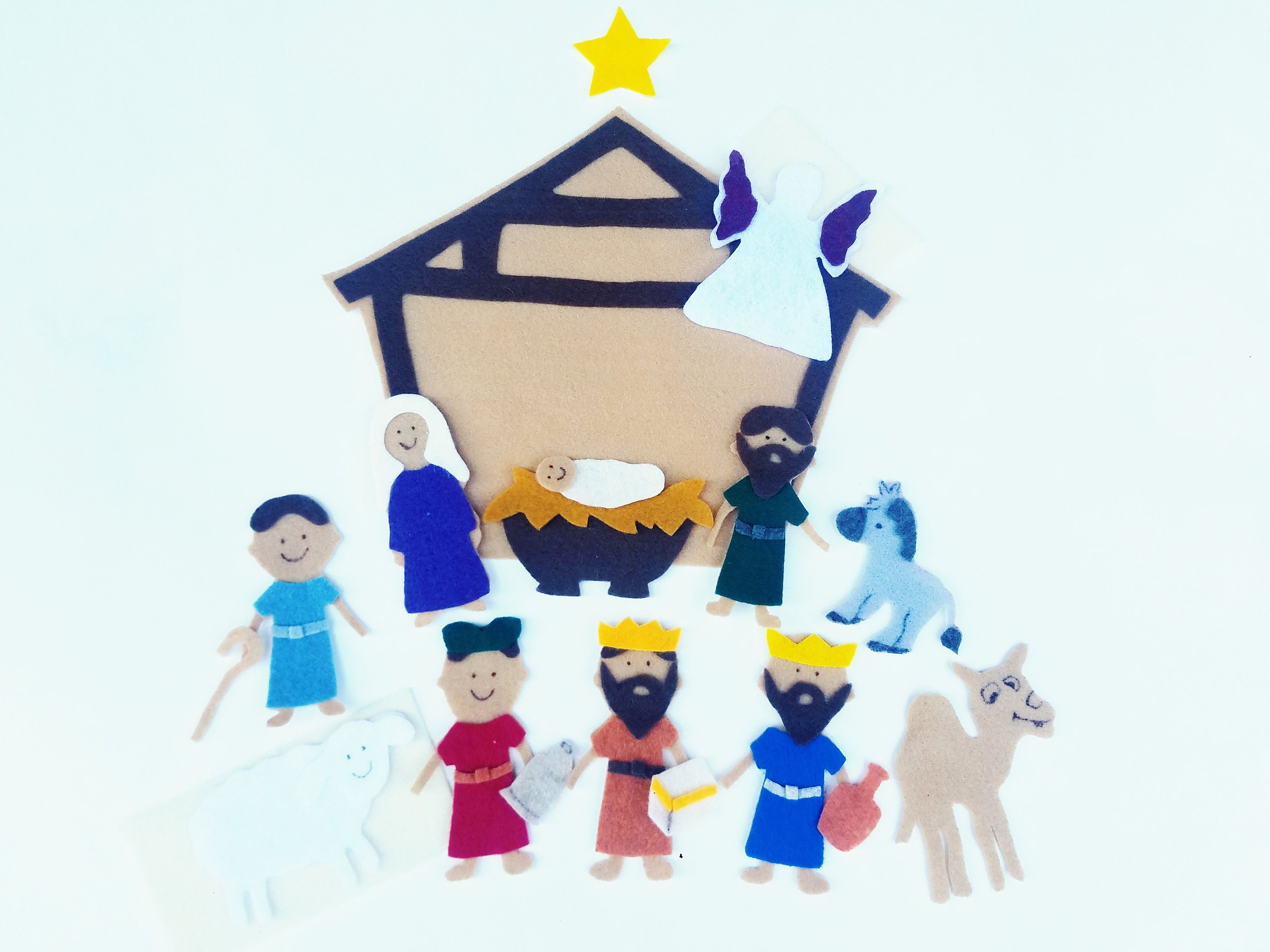 Nativity Scene Felt Storyboard Set Etsy