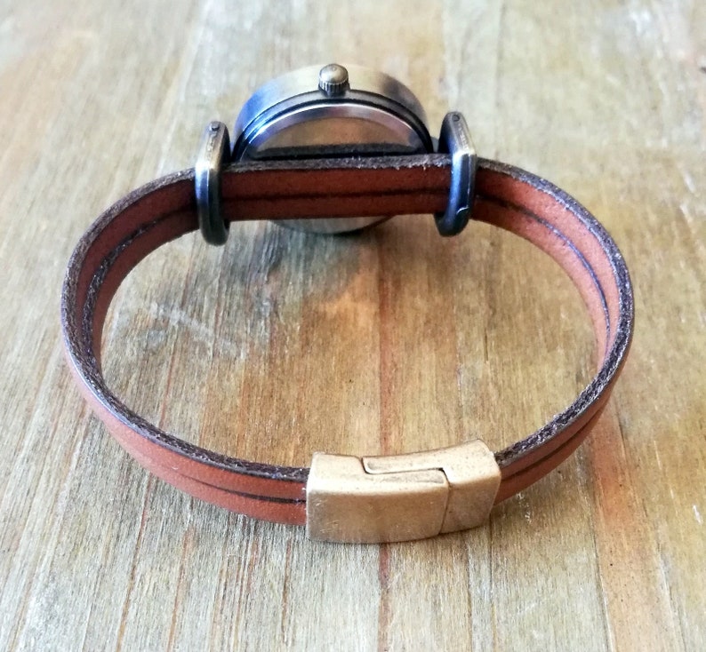 camel leather watch strap