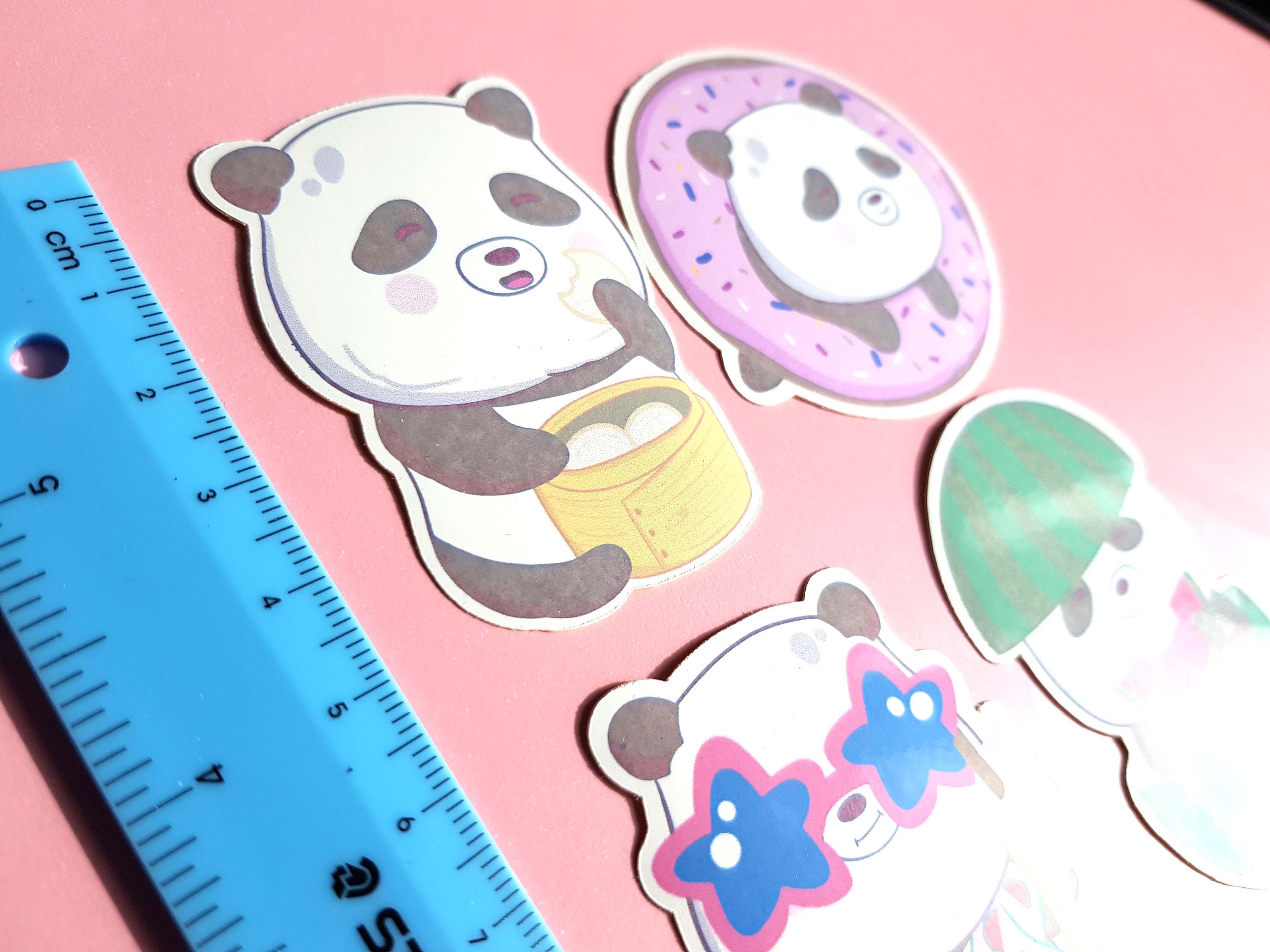 Panda Sticker Pack Eight Stickers Cute Panda Planner Fun and Colourful ...