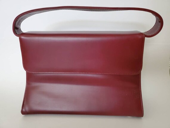 Vintage Burgundy Naturalizer Handbag | Retro 1960… - image 4