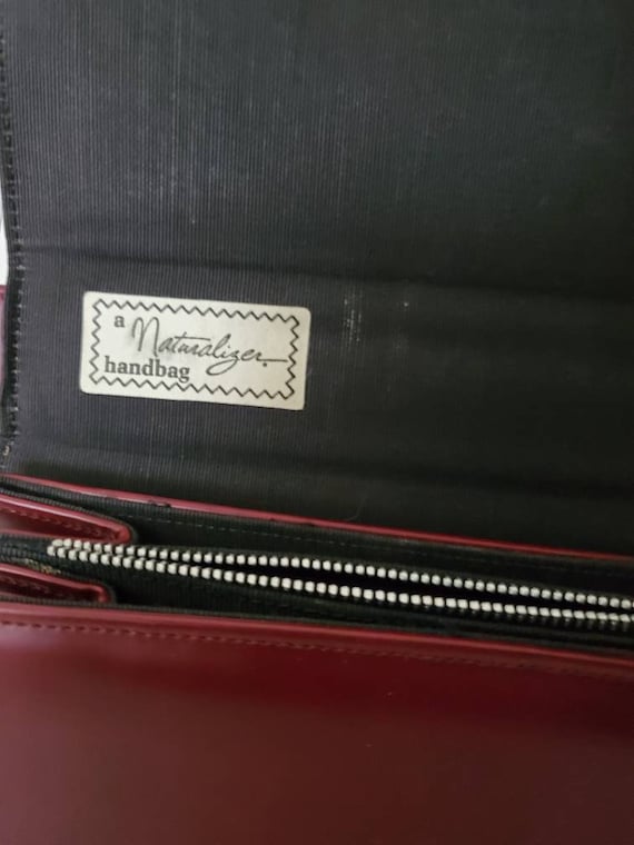 Vintage Burgundy Naturalizer Handbag | Retro 1960… - image 6