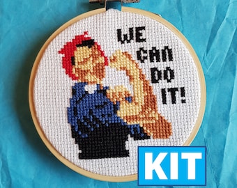 We Can Do It! Cross Stitch Kit