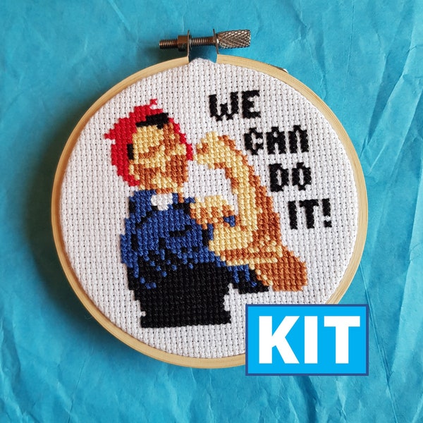 We Can Do It! Cross Stitch Kit