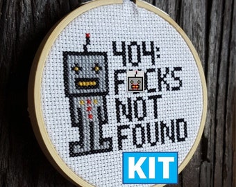 404 Robot Cross Stitch Kit