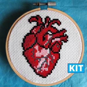 Red Heart Cross Stitch Kit