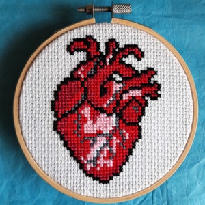 Red Heart PDF Cross Stitch Pattern for Instant Download image 2