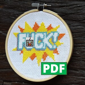 F*cksplosion PDF Cross Stitch Pattern for Instant Download