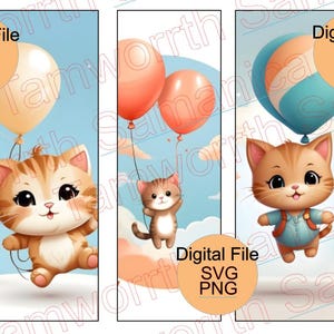 Cute Kitty Bookmarks , Digital , Sweet , Read , Page Saver , Gift , Kids , Adults , Books , Cheerful