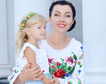 Fantastic embroidered beaded shirt in Ukrainian style