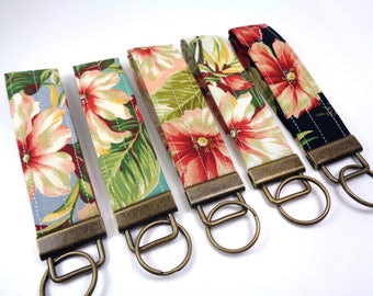 Fabric Wristlet Details about   Flamingo Tropical Key Fob Key Chain Wrist Lanyard 6” Long