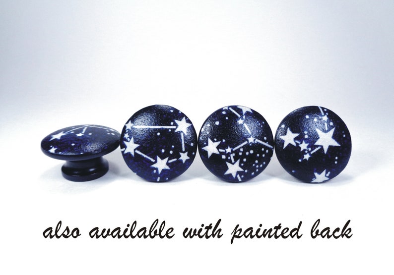 Glow in the Dark Stars Drawer Knobs, Outer Space Fabric Dresser Knobs, Space Nursery Decor, Sets image 7