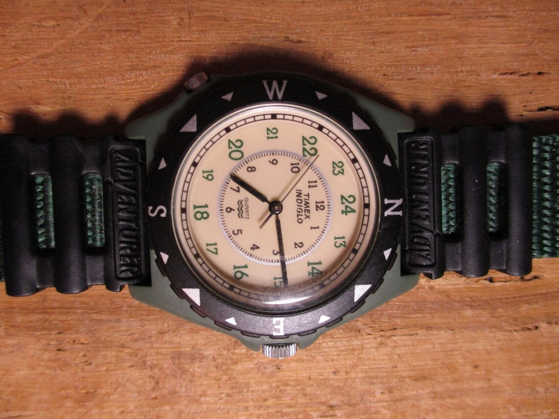 Vintage Timex Indiglo Watch Quartz 376 MA Cell Water Etsy